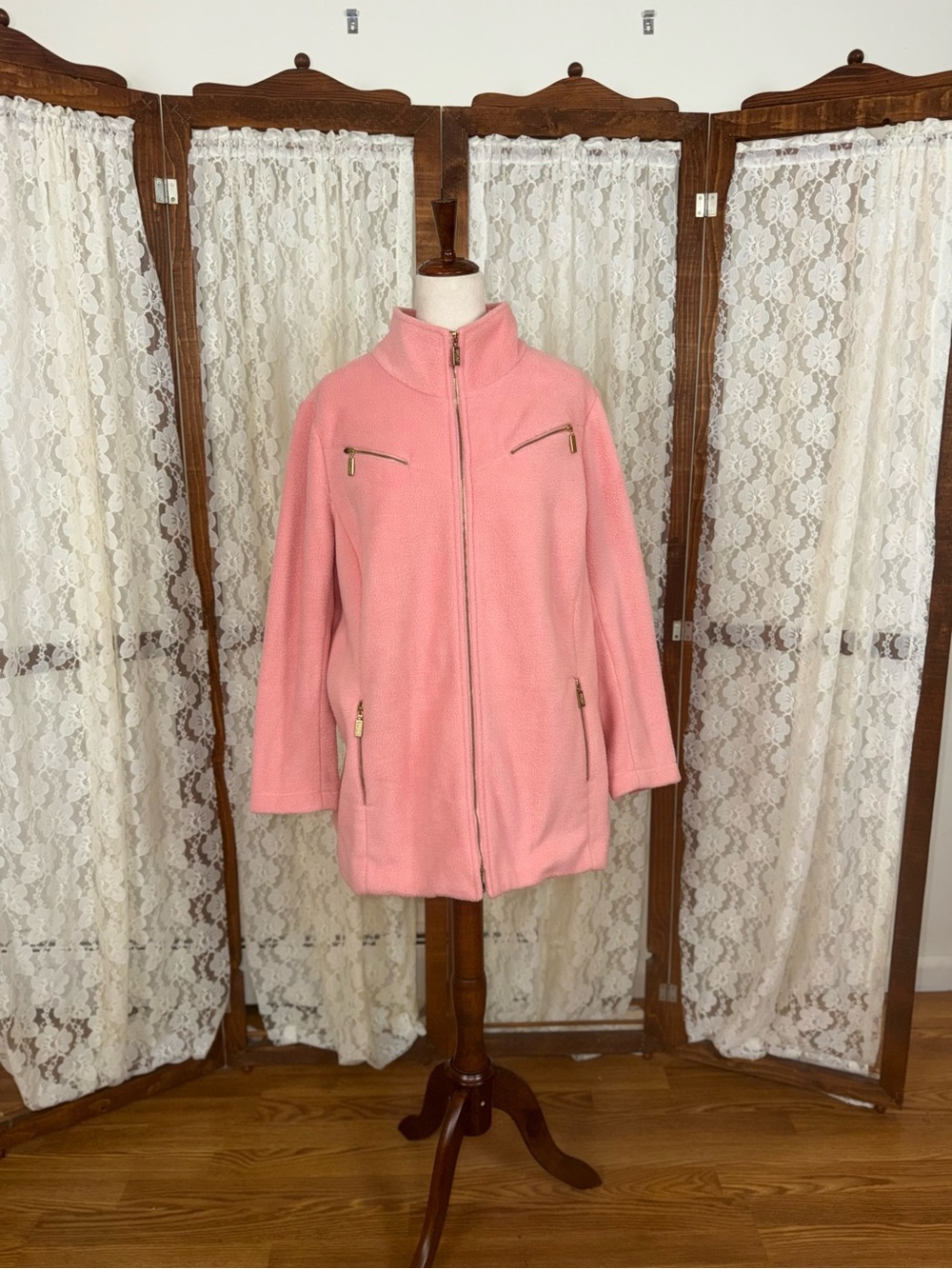 Cute & Cozy Bob Mackie Zippered Fleece Jacket